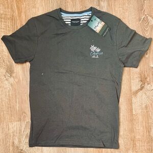 NWT Denim & Flower California Palm Tree Graphic Tee Dark Gray 13/14 Cotton